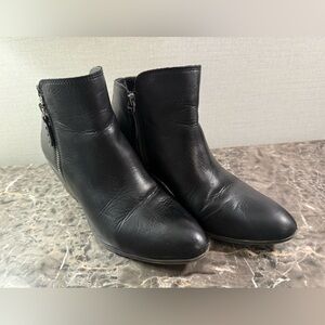 Frye Ankle Boot Judith Double Zip Black Leather Women’s Size 8